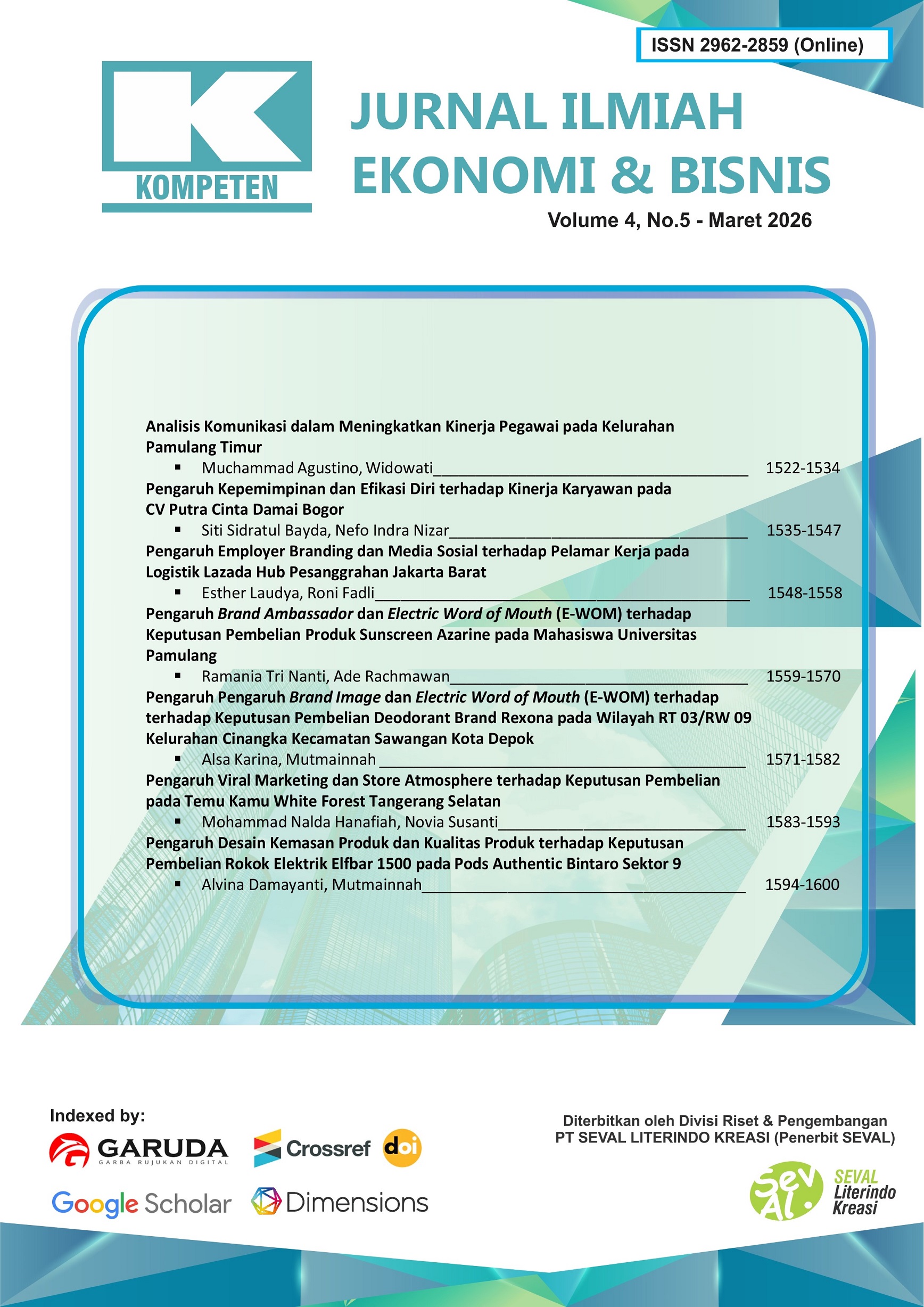 					View Vol. 4 No. 5 (2026): Maret 2026
				